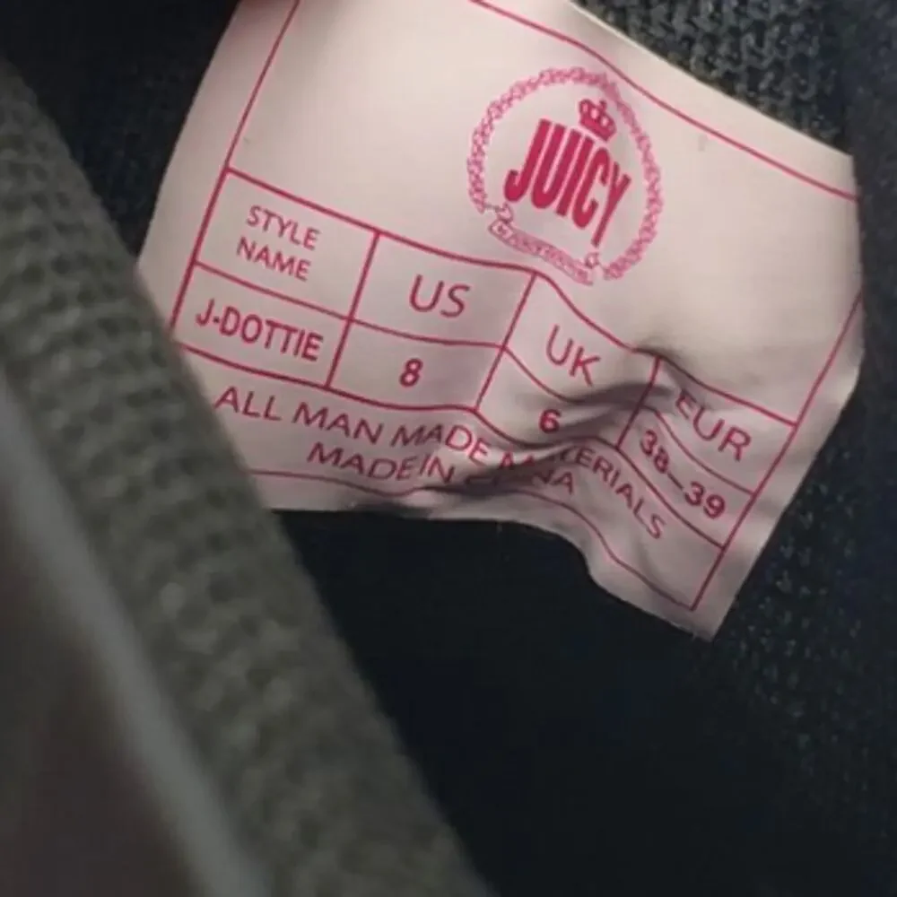 JUICY COUTURE DOTTIE SHOES WOMENS ATHLETIC HIGHTOP PLATFORM SNEAKER BLACK SIZE 8 - Picture 6 of 7